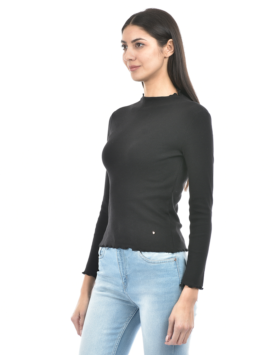 Numero Uno Women Solid Black T-Shirt